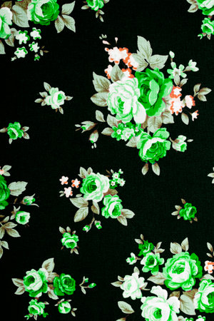 vintage style of tapestry flowers fabric pattern backgroundの写真素材