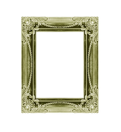 Silver picture frames. Isolated on white backgroundの写真素材