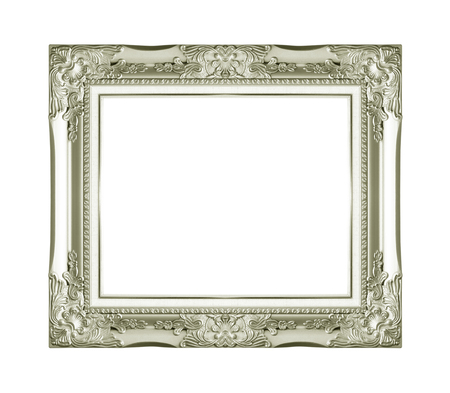 Gray picture frames. Isolated on white backgroundの写真素材