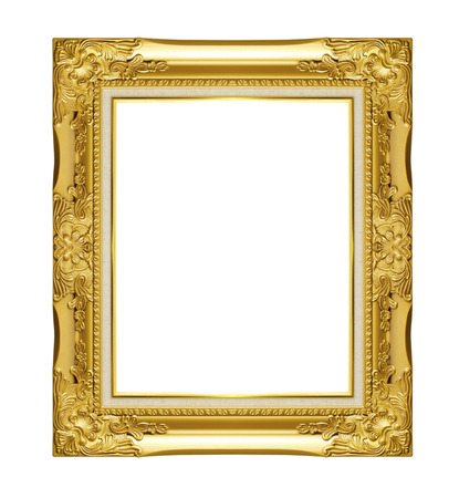 Silver picture frame. Isolated on black backgroundの写真素材