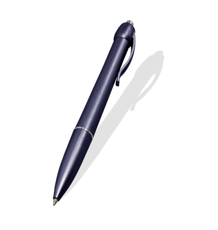 old ballpoint pen isolated on white backgroundの写真素材