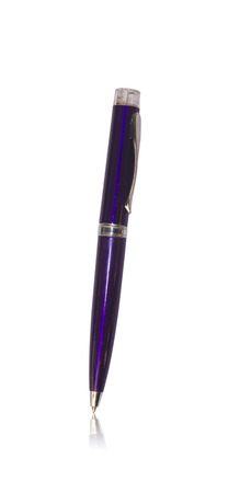 old ballpoint pen isolated on white backgroundの写真素材