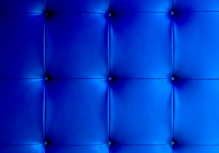 Texture of Blue leather of sofa backgroundの写真素材