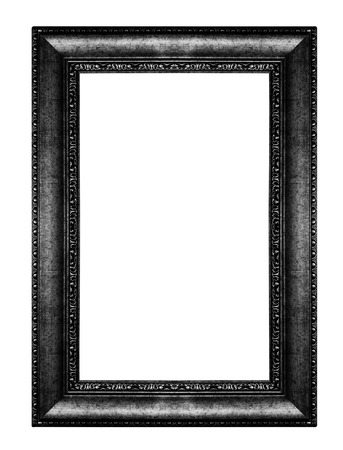 old black frames. Isolated on white backgroundの写真素材