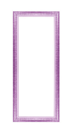 Old purple picture frames. Isolated on white backgroundの写真素材