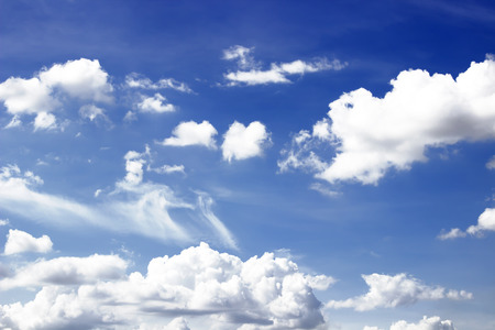 blue sky with cloud and seasonal changes.の写真素材