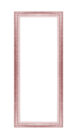 Old red picture frames. Isolated on white backgroundの写真素材
