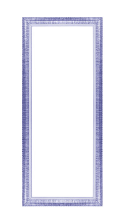 Old blue picture frames. Isolated on white backgroundの写真素材