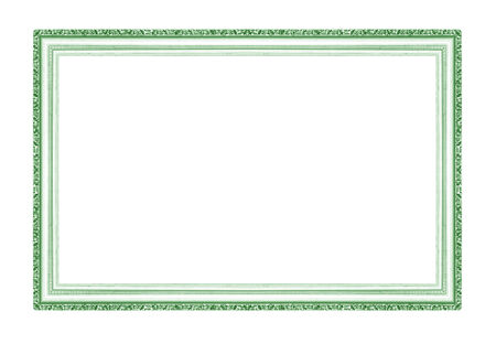 green picture frames. Isolated on white backgroundの写真素材