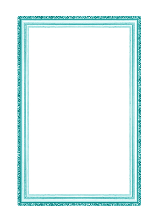 green picture frames. Isolated on white backgroundの写真素材