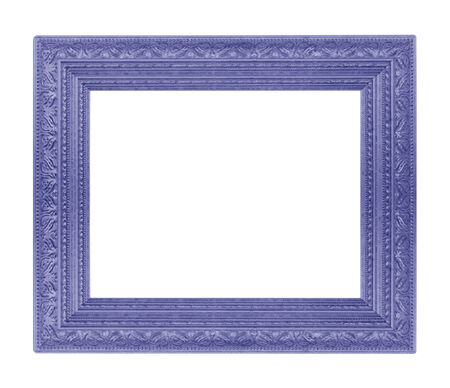 Blue picture frames. Isolated on white backgroundの写真素材