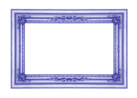 Blue picture frames. Isolated on white background