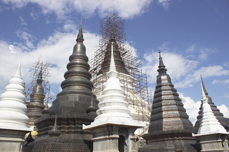 Pagoda in Chiang Mai, Thailand.のeditorial素材