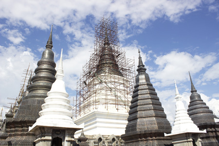 Pagoda in Chiang Mai, Thailand.のeditorial素材