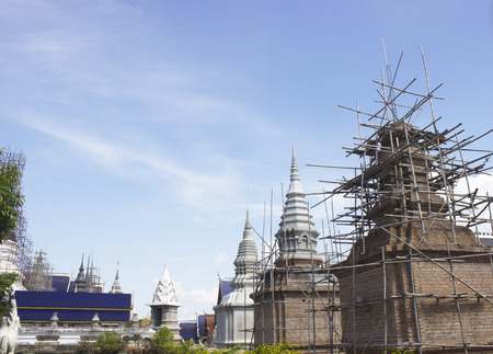 Pagoda in Chiang Mai, Thailand.のeditorial素材