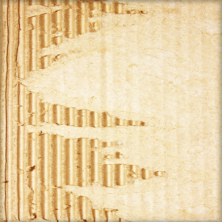 Brown corrugated cardboard sheet backgroundの写真素材