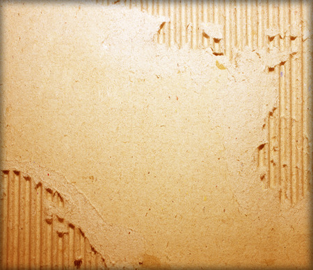 Brown corrugated cardboard sheet backgroundの写真素材