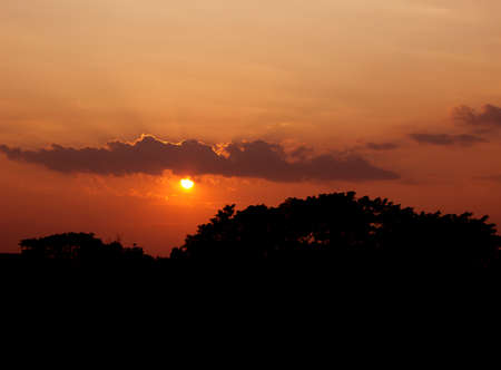 Sunset beautiful sky nature compositionの写真素材