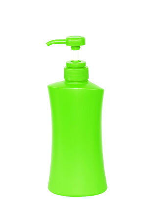 Plastic Bottle pump Of Gel, Liquid Soap, Lotion, Cream, Shampoo on white backgroundの写真素材