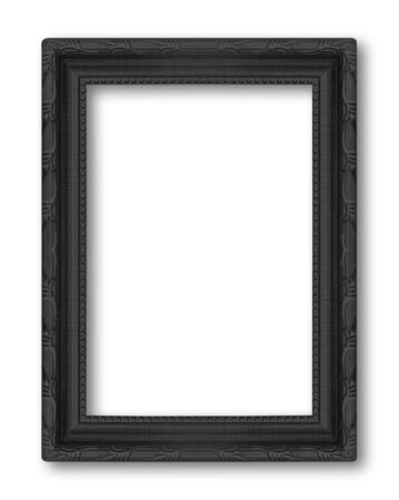 Black  picture frames. Isolated on white backgroundの写真素材