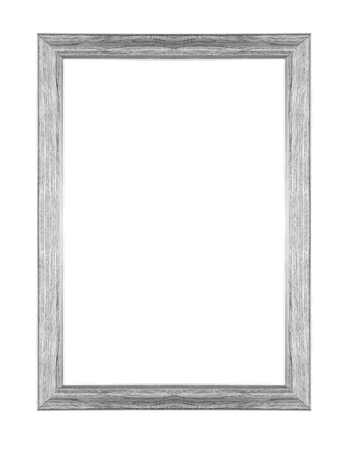 antique wooden frame on the white backgroundの写真素材