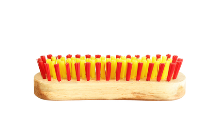 Clothes cleaning brush isolated on white backgroundの写真素材