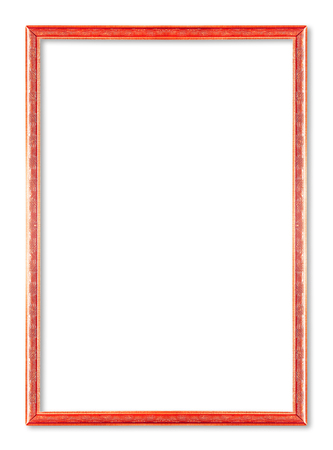 Red vintage frame Isolated on black backgroundの写真素材
