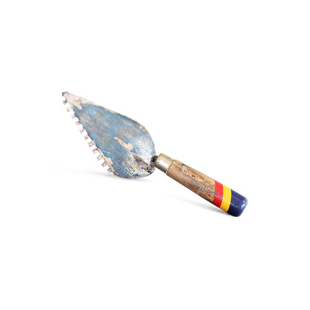 trowel for construction isolated on white backgroundの写真素材