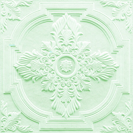 Patterns on the ceiling gypsum sheetsの写真素材