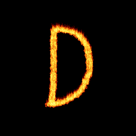 Fire letterの写真素材