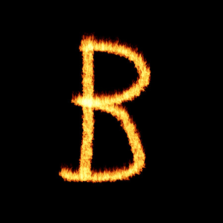 Fire letterの写真素材