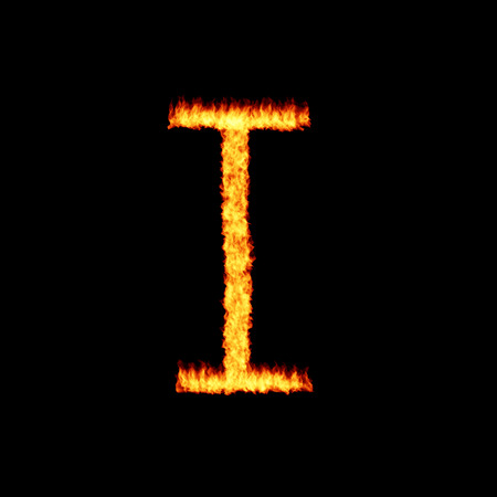 Fire letterの写真素材