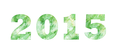 2015 year text made of marble stoneの写真素材