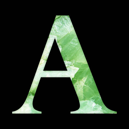 One letter of marble stone texture alphabetの写真素材