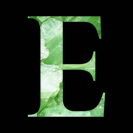 One letter of marble stone texture alphabetの写真素材