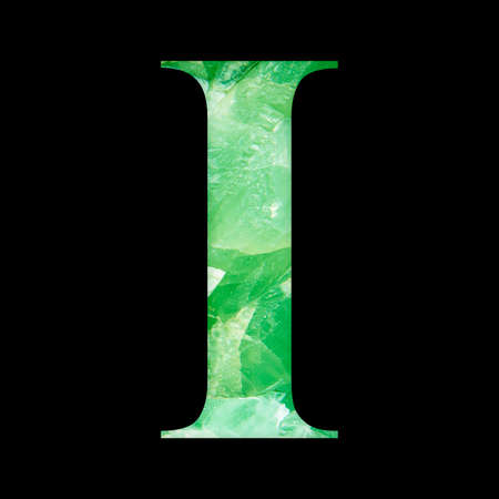 One letter of marble stone texture alphabetの写真素材