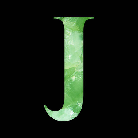 One letter of marble stone texture alphabetの写真素材