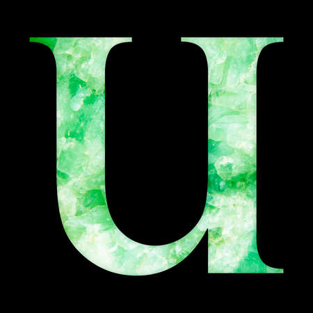 One letter of marble stone texture alphabetの写真素材