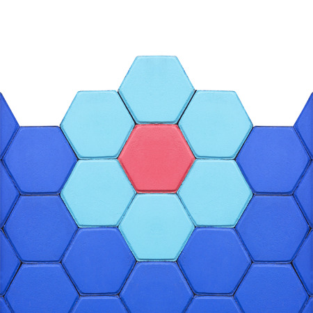 Hexagonal brick flooringの写真素材