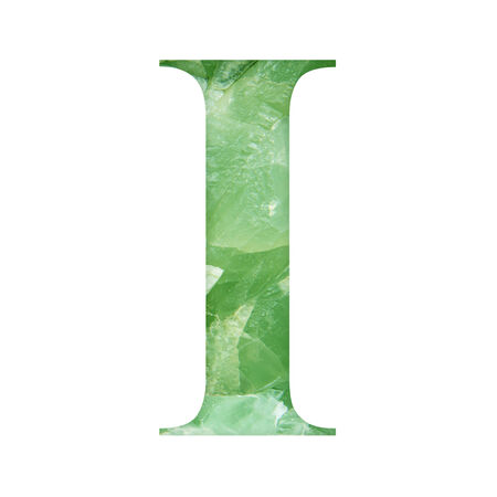One letter of marble stone texture alphabetの写真素材