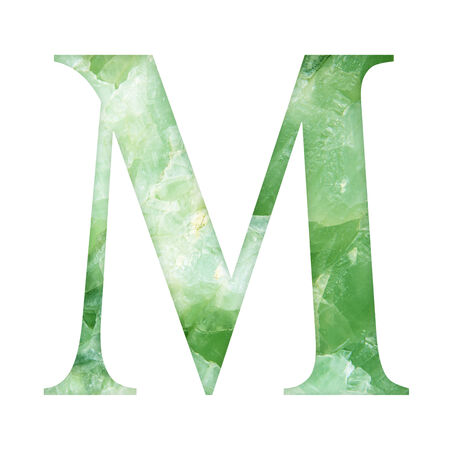 One letter of marble stone texture alphabetの写真素材