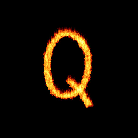 Fire letterの写真素材