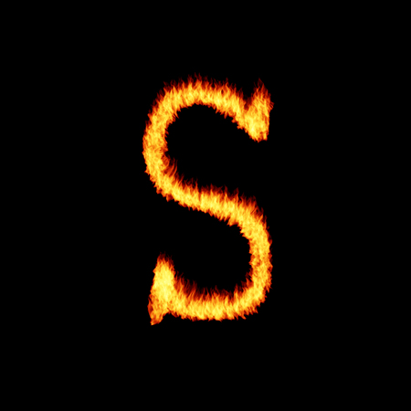 Fire letterの写真素材