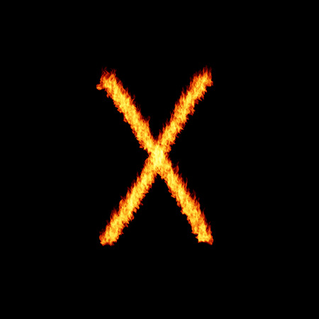 Fire letterの写真素材