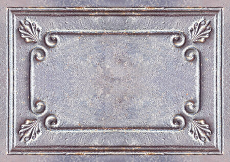 Old vintage  metal frame backgroundの写真素材
