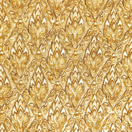 Pattern of flower carved on wood background;Vintage Thai style wood craft