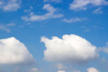 Blue sky and white cloudsの写真素材