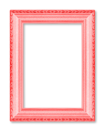 red picture frames. Isolated on black backgroundの写真素材