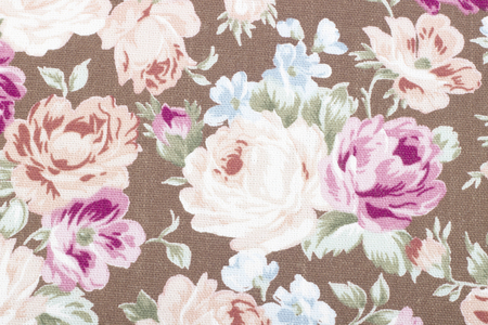 vintage style of tapestry flowers fabric pattern backgroundの写真素材