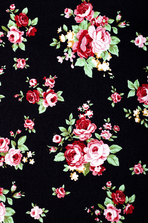 vintage style of tapestry flowers fabric pattern backgroundの写真素材